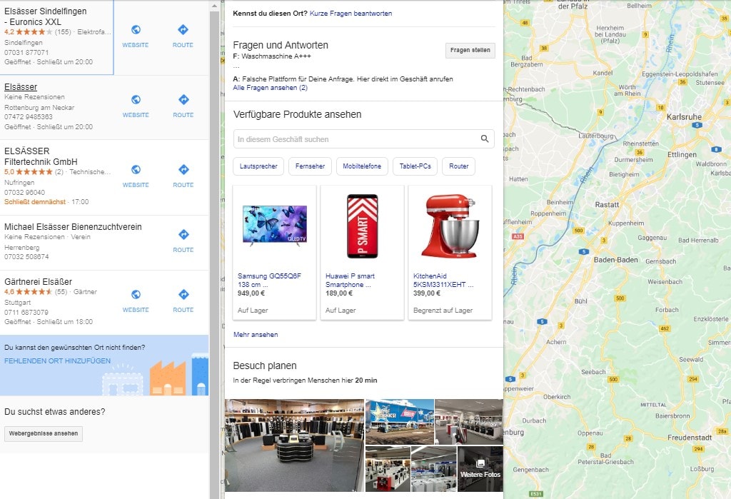Beispiel: Local Inventory Ads