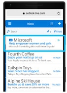 Beispiel einer Textanzeige in der Outlook-App