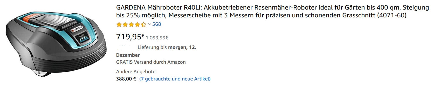 Klicks auf Amazon