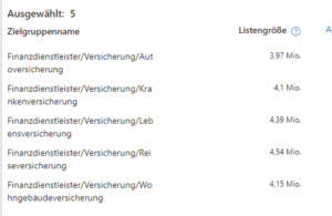 Zielgruppenauswahl im Microsoft Audience Network